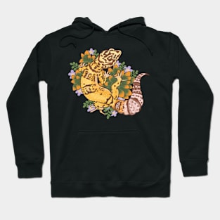 Leopard Gecko and Succulents Hoodie